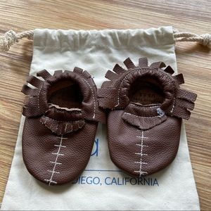 Bird Rock Baby Football Moccasins with Fringes